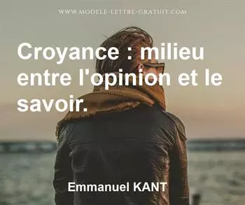 Citation de Emmanuel KANT