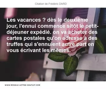 Citations Frédéric DARD