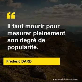 Citation Frédéric DARD