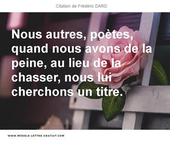 Citations Frédéric DARD
