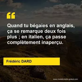 Citation Frédéric DARD