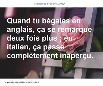 Citations Frédéric DARD