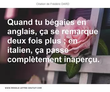 Citations Frédéric DARD