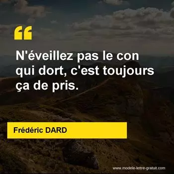 Citation Frédéric DARD