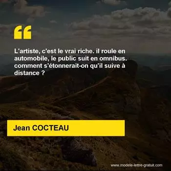 Citation Jean COCTEAU
