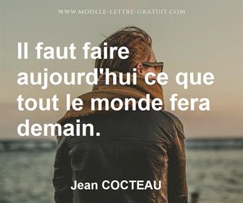 Citation de Jean COCTEAU