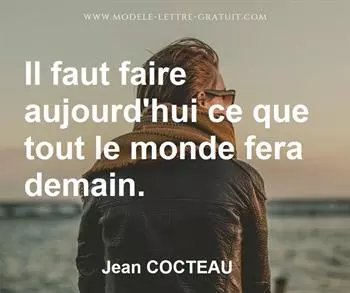 Citation de Jean COCTEAU
