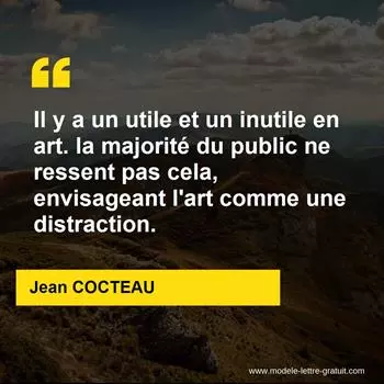 Citation Jean COCTEAU