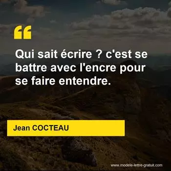 Citation Jean COCTEAU