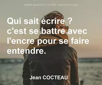 Citation de Jean COCTEAU