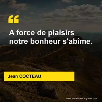 Citation Jean COCTEAU