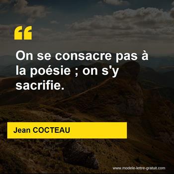 Citation de Jean COCTEAU