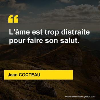 Citation de Jean COCTEAU