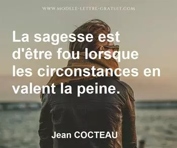 Citation de Jean COCTEAU