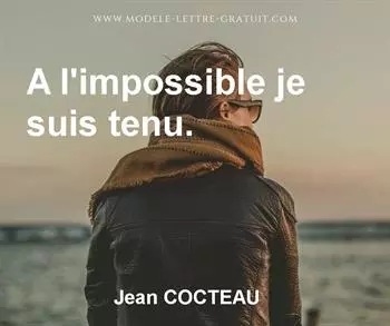 Citation de Jean COCTEAU