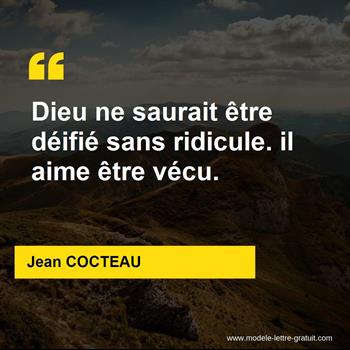 Citation de Jean COCTEAU