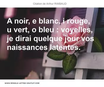 Citations Arthur RIMBAUD 