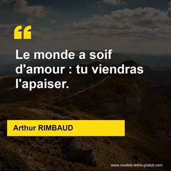 Citation Arthur RIMBAUD 
