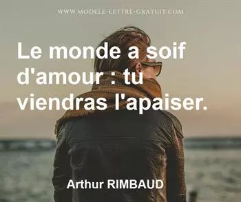 Citation de Arthur RIMBAUD 