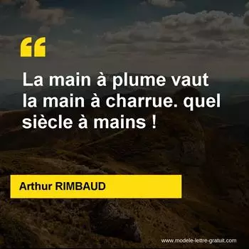 Citation Arthur RIMBAUD