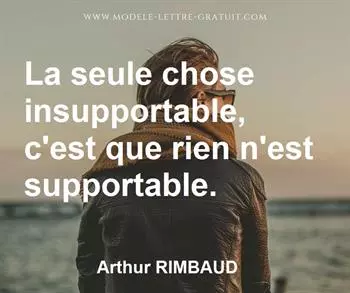 Citation de Arthur RIMBAUD 