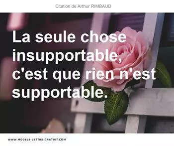 Citations Arthur RIMBAUD 