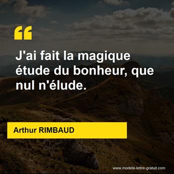 Citations Arthur RIMBAUD 