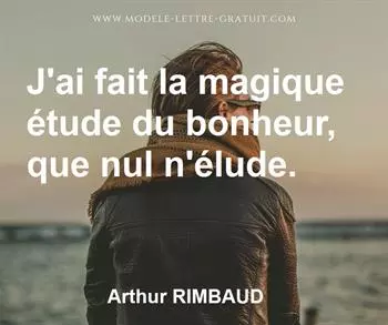 Citation de Arthur RIMBAUD