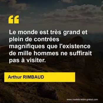 Citation Arthur RIMBAUD