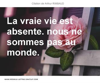 Citations Arthur RIMBAUD 