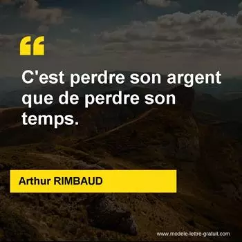 Citation Arthur RIMBAUD