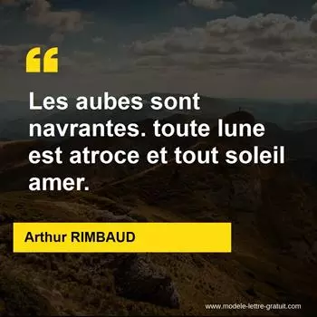 Citation Arthur RIMBAUD 