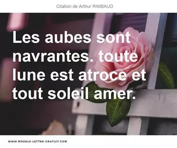 Citations Arthur RIMBAUD 