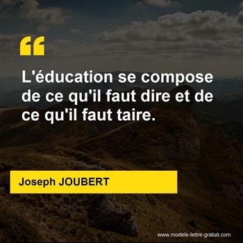 Citation de Joseph JOUBERT