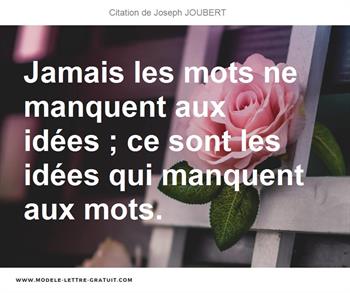 Citations Joseph JOUBERT