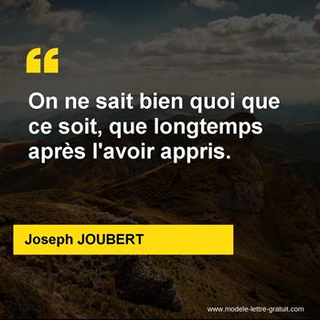 Citation de Joseph JOUBERT