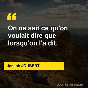 Citation de Joseph JOUBERT