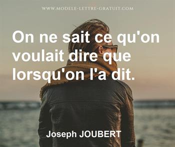 Citation de Joseph JOUBERT