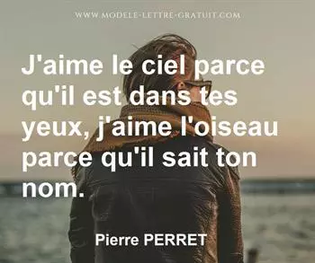 Citation de Pierre PERRET