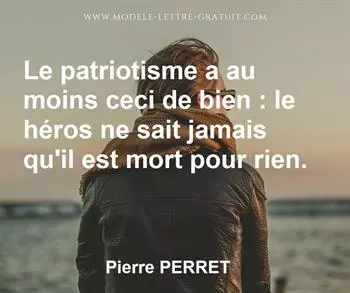 Citation de Pierre PERRET