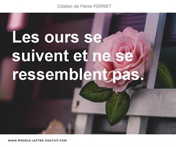 Pierre Perret A Dit Les Ours Se Suivent Et Ne Se Ressemblent Pas