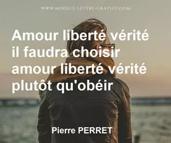 Citation de Pierre PERRET