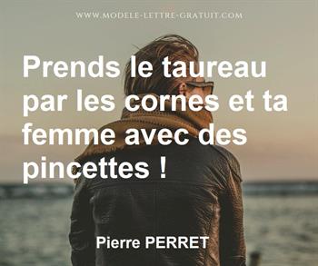 Prends Le Taureau Par Les Cornes Et Ta Femme Avec Des Pincettes Pierre Perret