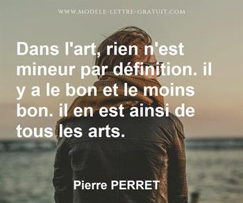 Citation de Pierre PERRET