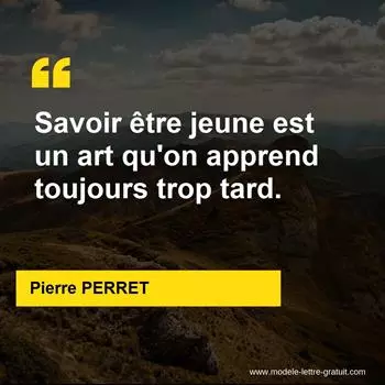 Citation Pierre PERRET