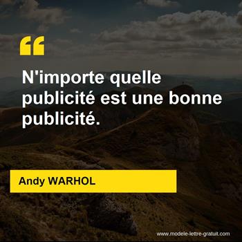 Citations Andy WARHOL