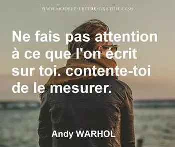 Citation de Andy WARHOL