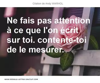 Citations Andy WARHOL