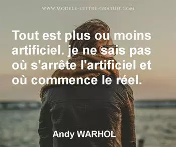 Citation de Andy WARHOL