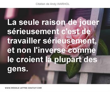 Citations Andy WARHOL